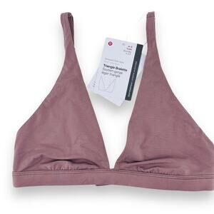 Lululemon Wundermost Ultra Soft Nulu Triangle Bralette A-D Cups Rose Size 8 Bra